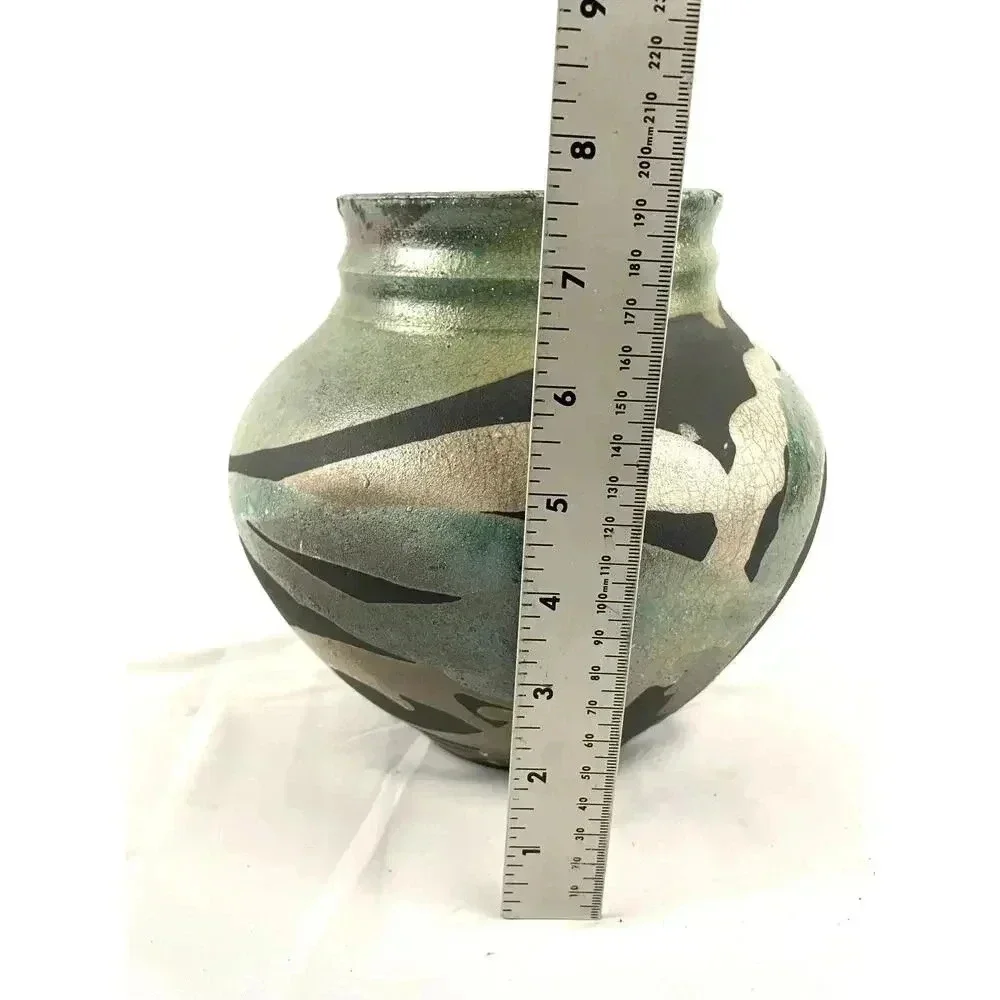VTG‎ Pottery Vase Abstract Handmade Art Unique 7.5